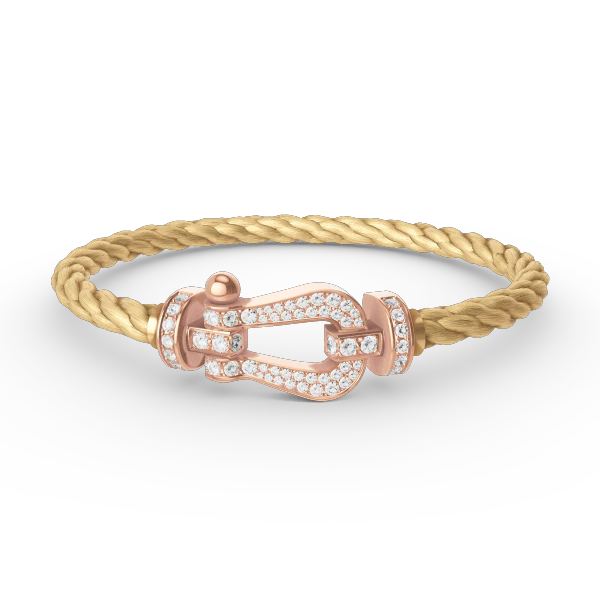 [FE]FORCE LARGE HORSESHOE FULL DIAMOND BRACELET ROSE GOLD
