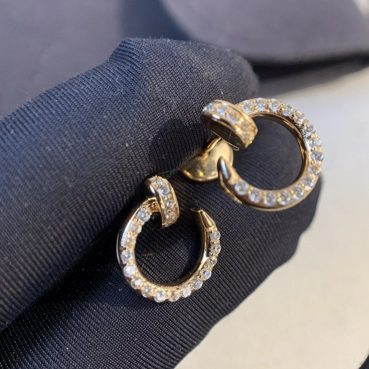 [CT]JUSTE EARRINGS GOLD DIAMONDS