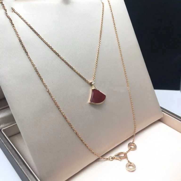 [BV]DREAM NECKLACE CARNELIAN 1 DIAMOND