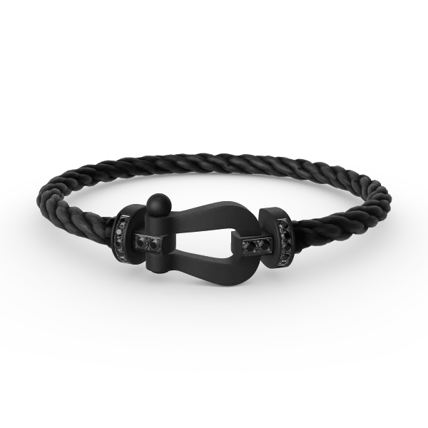 [FE]FORCE LARGE SERIES HORSESHOE BLACK SAMURAI BRACELET
