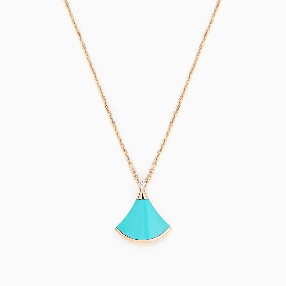 [BV]DREAM NECKLACE TURQUOISE PINK GOLD