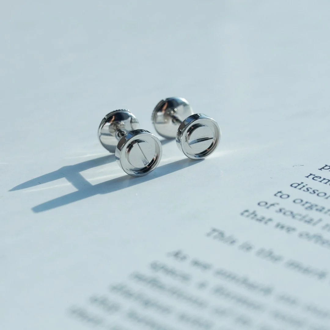 [Hmes]LOVE EARRINGS SILVER 10MM