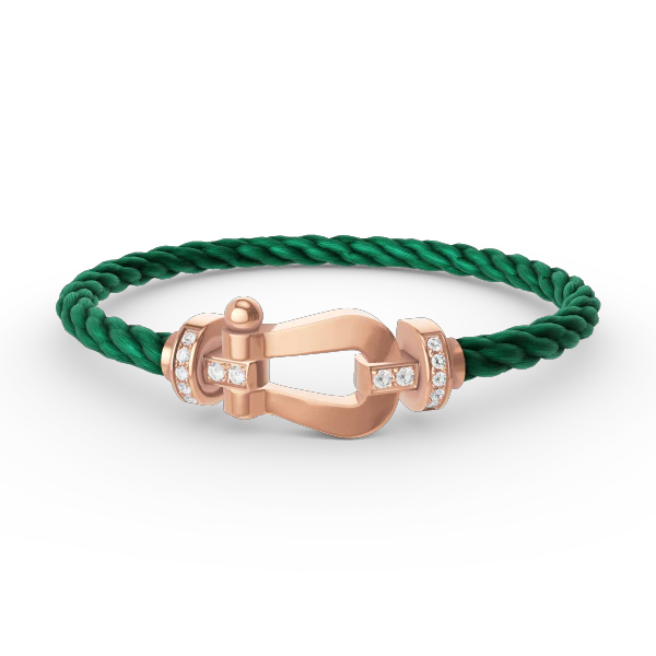 [FE]FORCE LARGE HORSESHOE HALF DIAMOND BRACELET ROSE GOLD