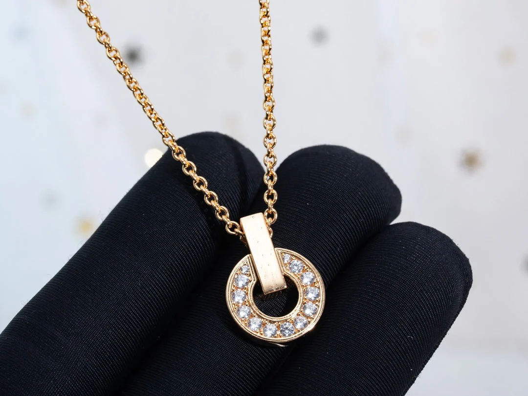 [BV]GARI NECKLACE PINK GOLD DIAMOND