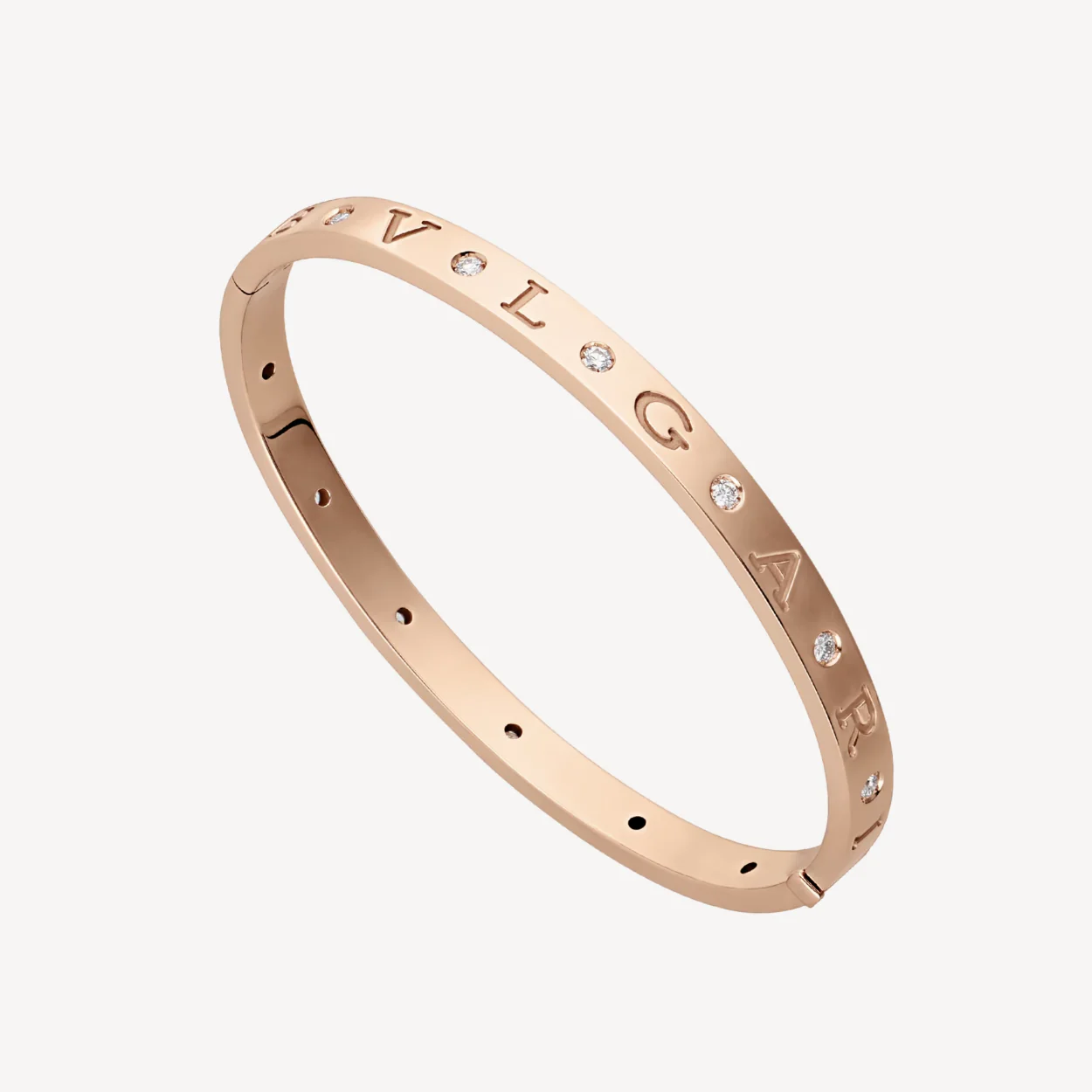 [BV]ZERO 1 PINK GOLD 12 DIAMONDS BRACELET