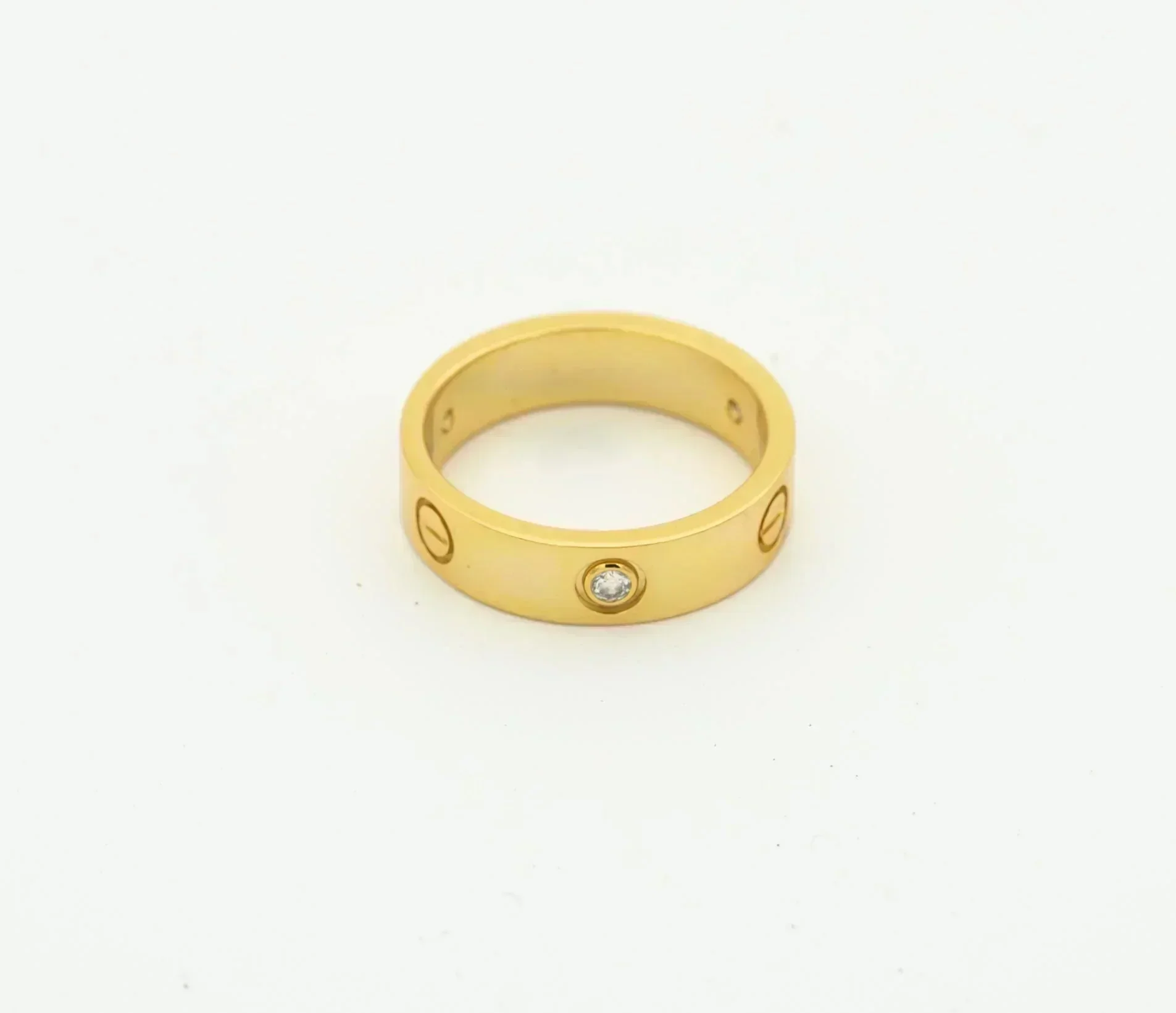 [CT]LOVE RING 4MM 1 DIAMOND GOLD