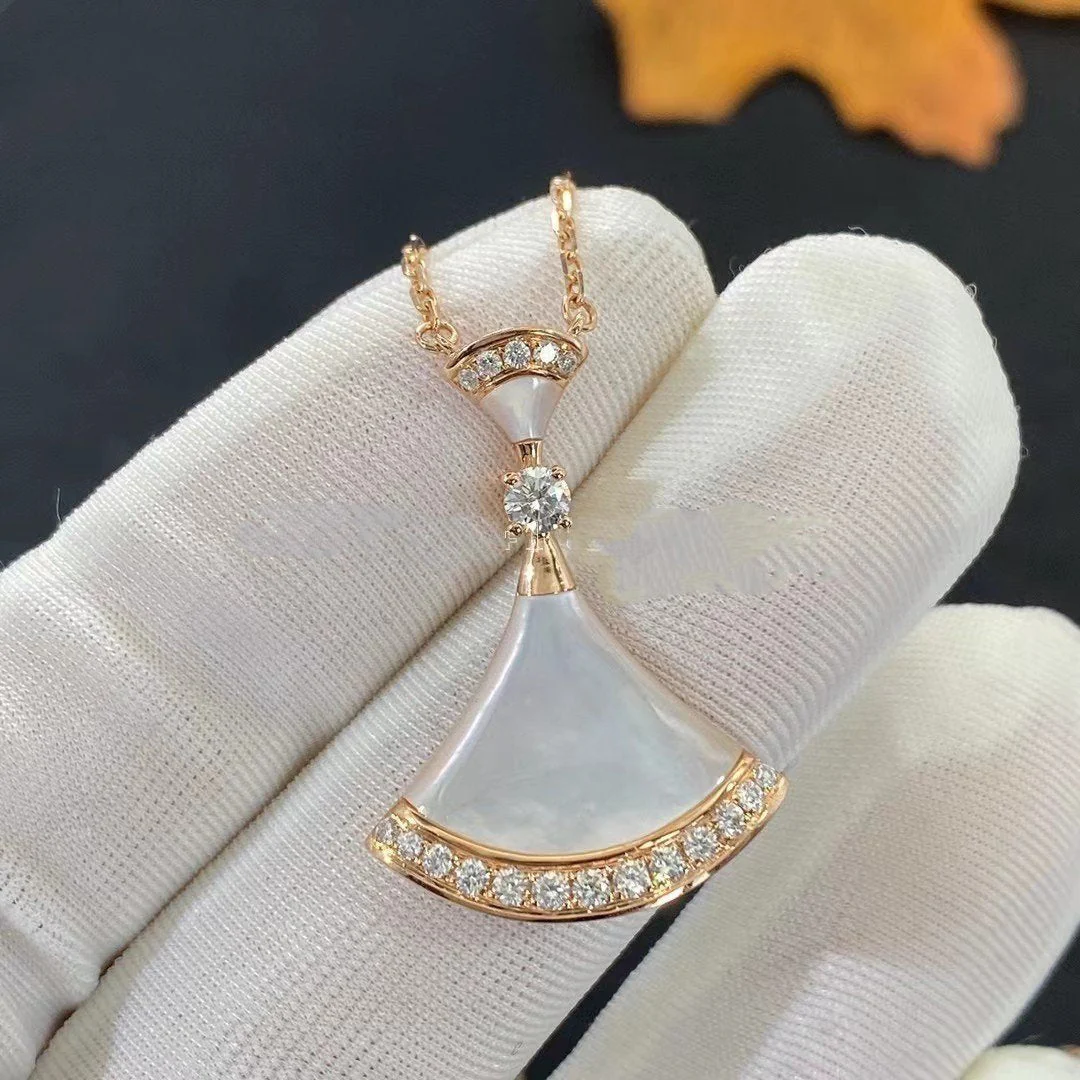 [BV]DREAM NECKLACE MOP PINK GOLD DIAMOND