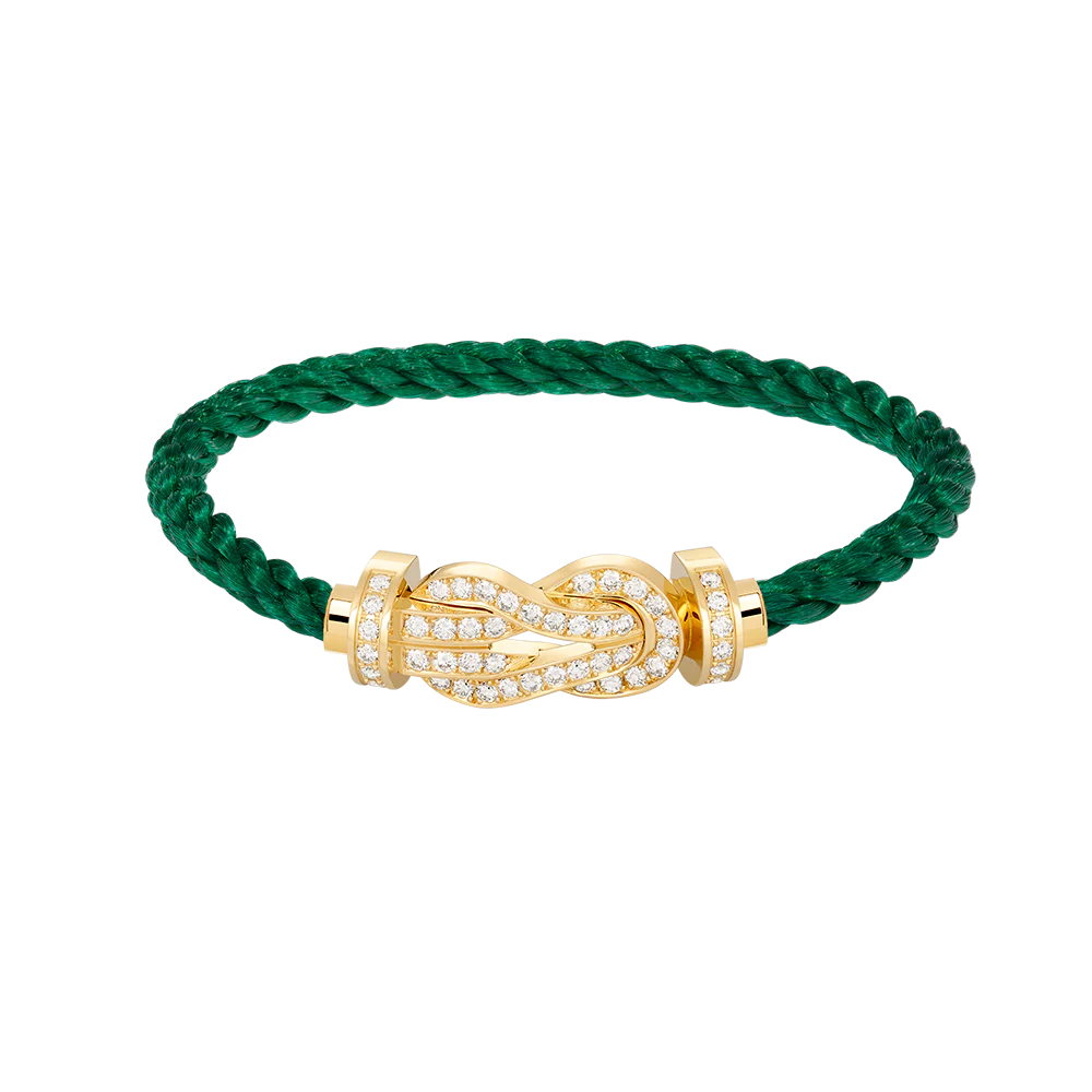 [FE]CHANCE LARGE 8 FIGURE BUCKLE FULLDIAMOND BRACELET GOLD