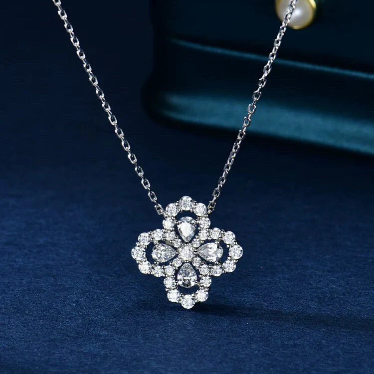 [VA]LOOP NECKLACE FULL MOTIF DIAMOND 16MM MULTIPLE COLORS