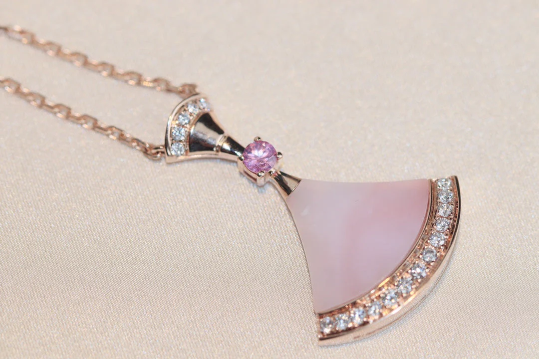 [BV]DREAM NECKLACE PINK MOP DIAMOND