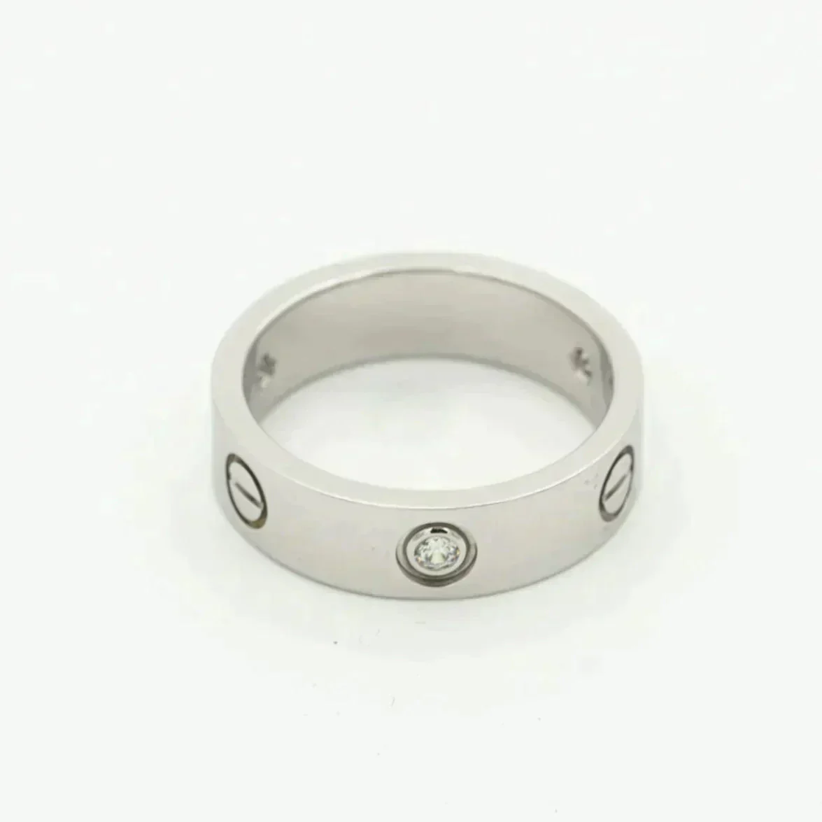 [CT]LOVE RING 5.5MM 3 DIAMONDS SILVER