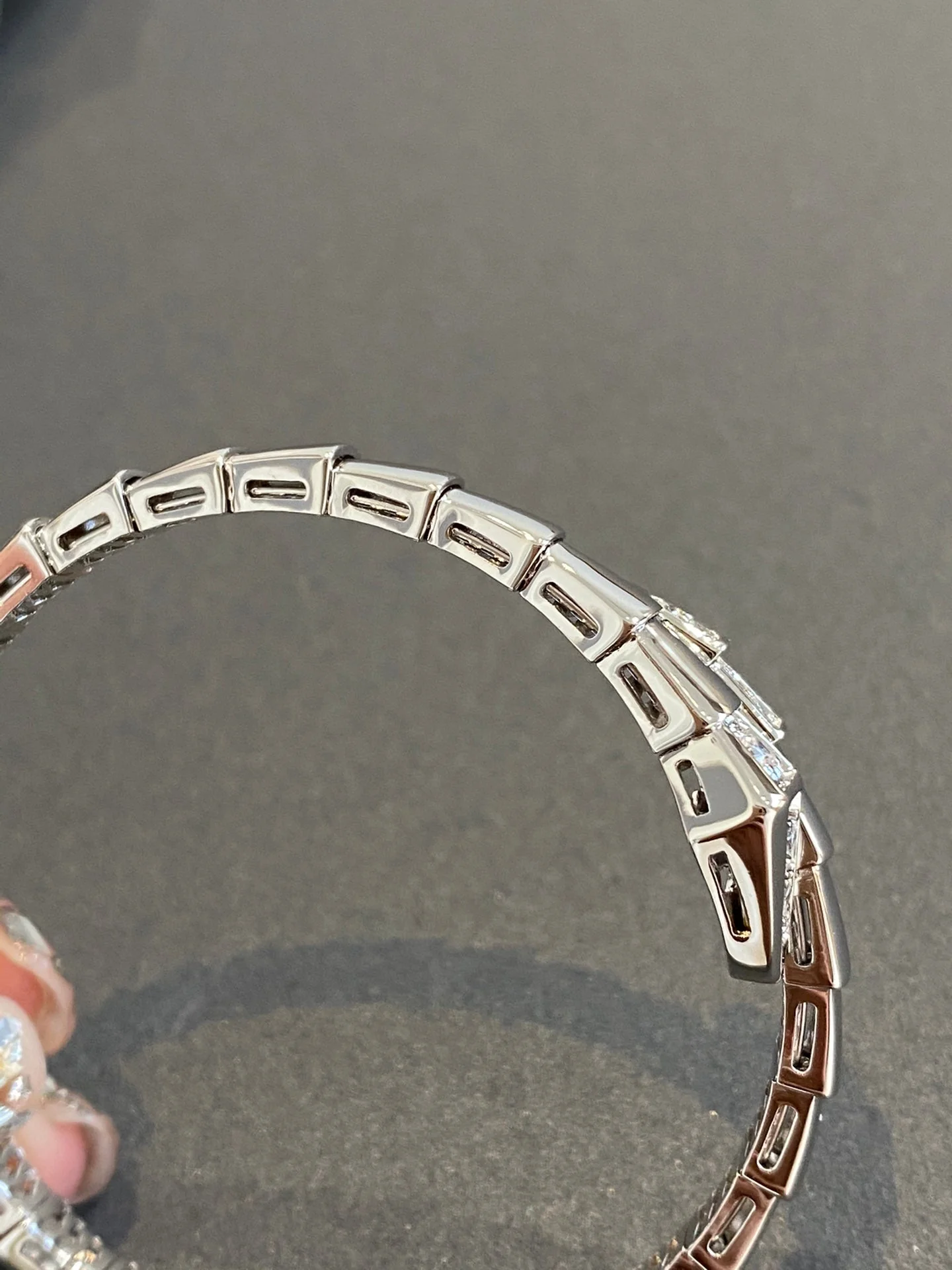 [BV]SERPENTI BRACELET DIAMONDS SILVER