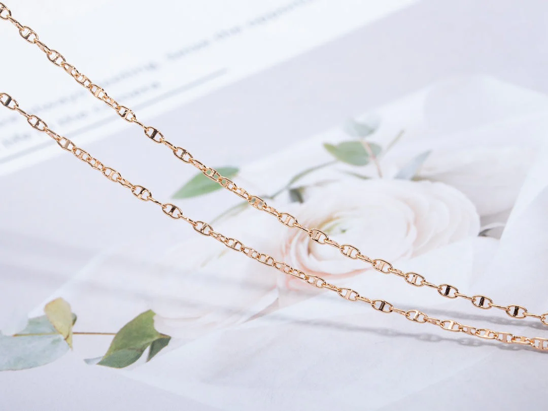 [Hmes]ECHAPPEE NECKLACE PINK GOLD