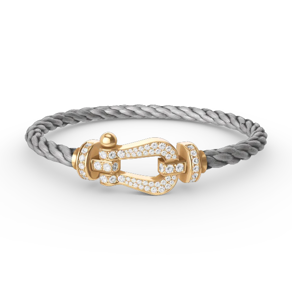 [FE]FORCE LARGE HORSESHOE FULL DIAMOND BRACELET GOLD