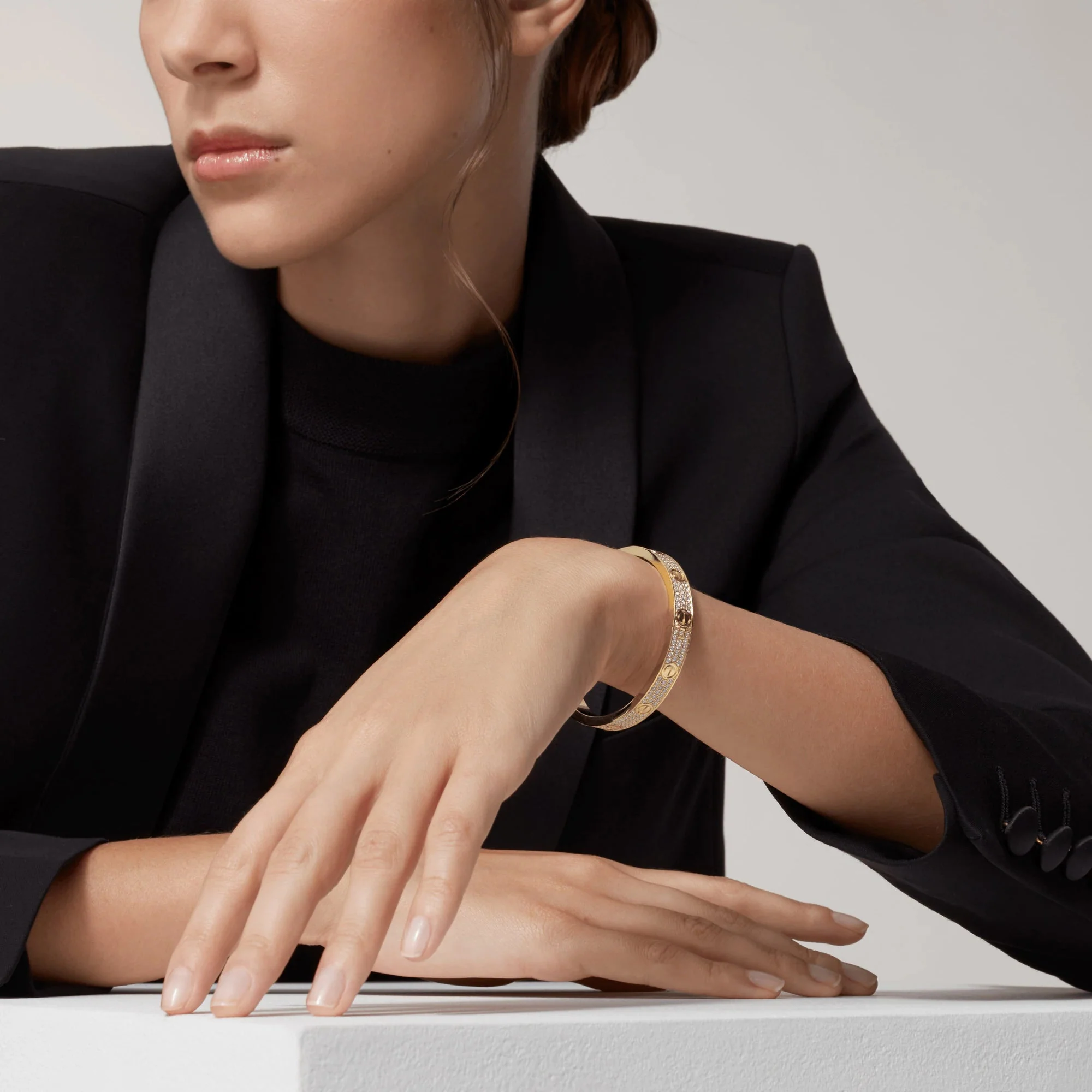 [CT]LOVE BRACELET 6.1MM DIAMOND-PAVED