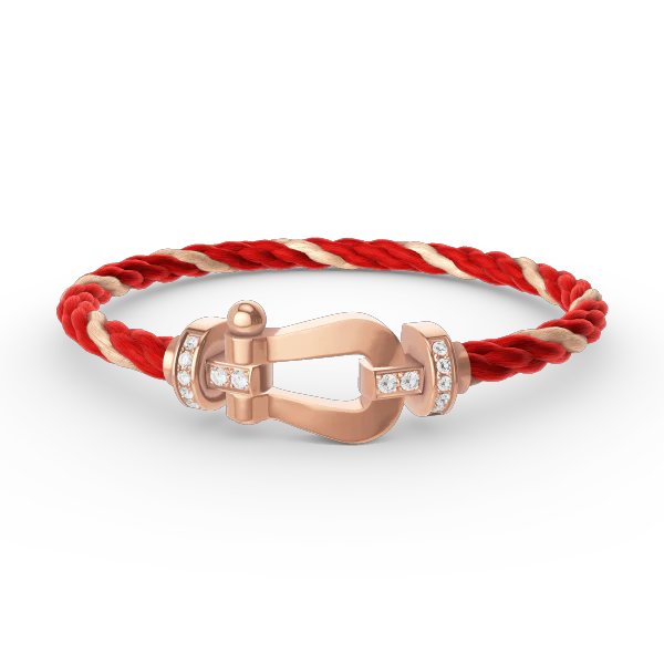 [FE]FORCE LARGE HORSESHOE HALF DIAMOND BRACELET ROSE GOLD