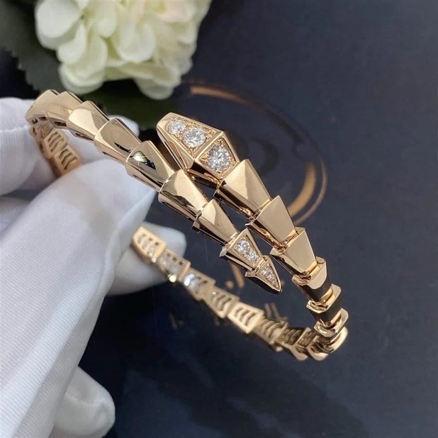 [BV]SERPENTI BRACELET DIAMONDS PINK GOLD