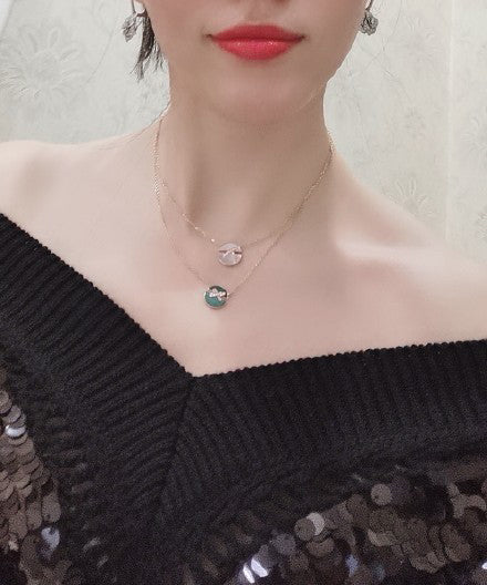 [CH]JEUX DE ROSE GOLD DIAMOND NECKLACE