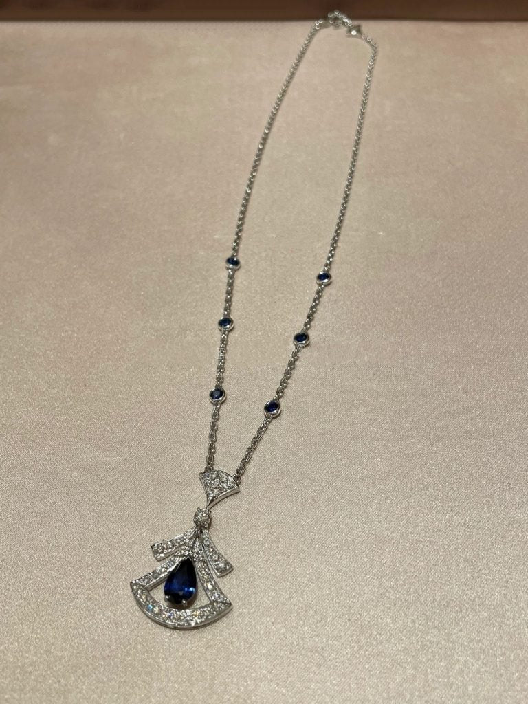 [BV]DREAM NECKLACE AGATE DIAMOND SILVER