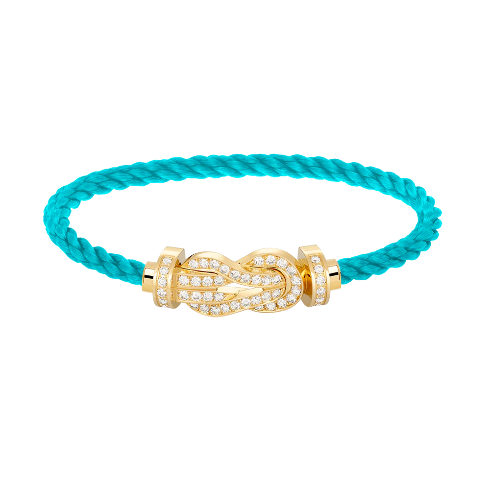 [FE]CHANCE LARGE 8 FIGURE BUCKLE FULLDIAMOND BRACELET GOLD