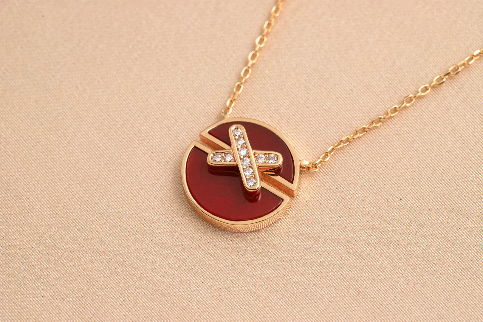 [CH]JEUX DE ROSE GOLD DIAMOND NECKLACE