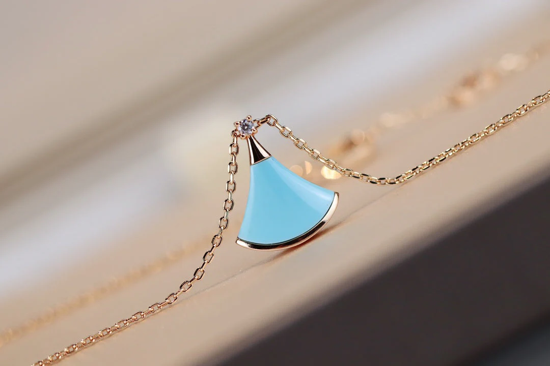 [BV]DREAM NECKLACE TURQUOISE PINK GOLD