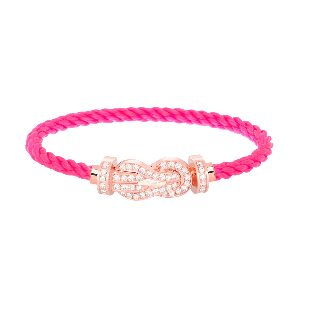 [FE]CHANCE LARGE 8 FIGURE BUCKLE FULL DIAMOND BRACELET ROSE GOLD