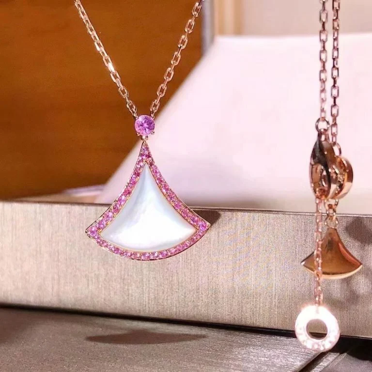 [BV]DREAM NECKLACE MOP DIAMOND PINK