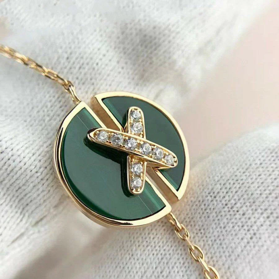 [CH]JEUX DE BRACELET MALACHITE PINK GOLD DIAMONDS