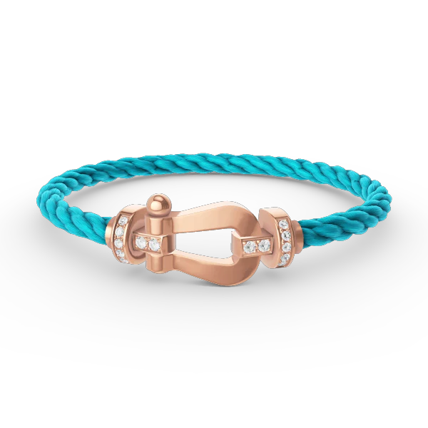 [FE]FORCE LARGE HORSESHOE HALF DIAMOND BRACELET ROSE GOLD
