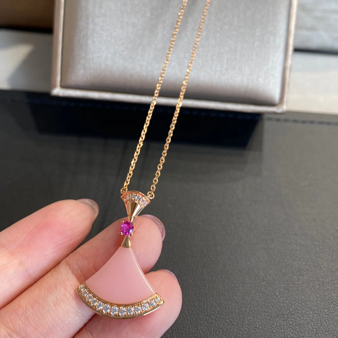 [BV]DREAM NECKLACE PINK OPAL
