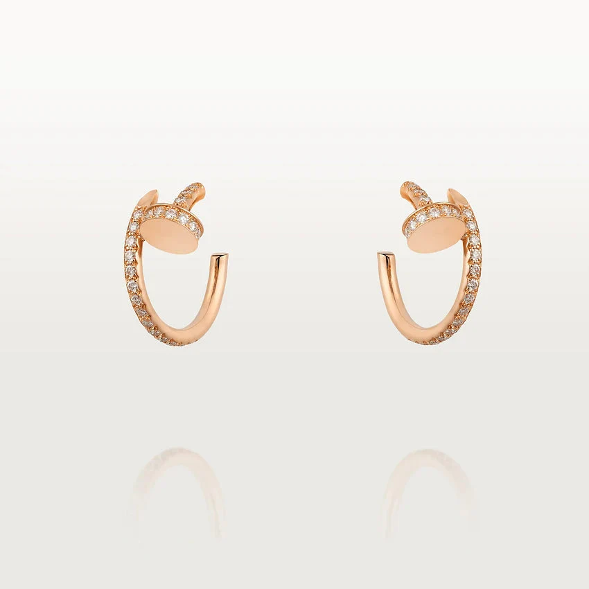 [CT]JUSTE EARRINGS 12.75MM PINK GOLD DIAMOND