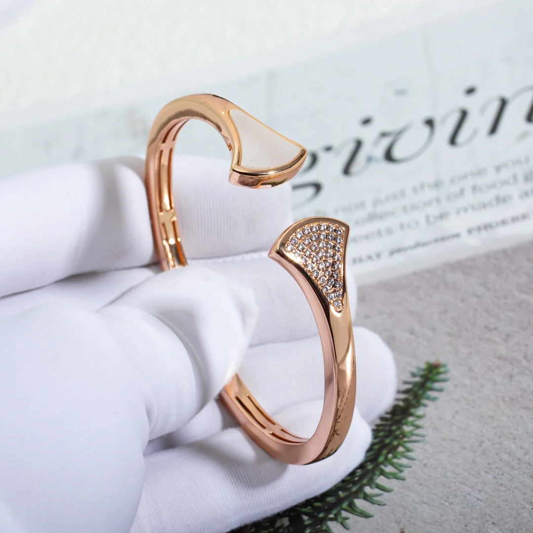 [BV]DREAM BRACELET OPEN PINK GOLD MOP DIAMOND