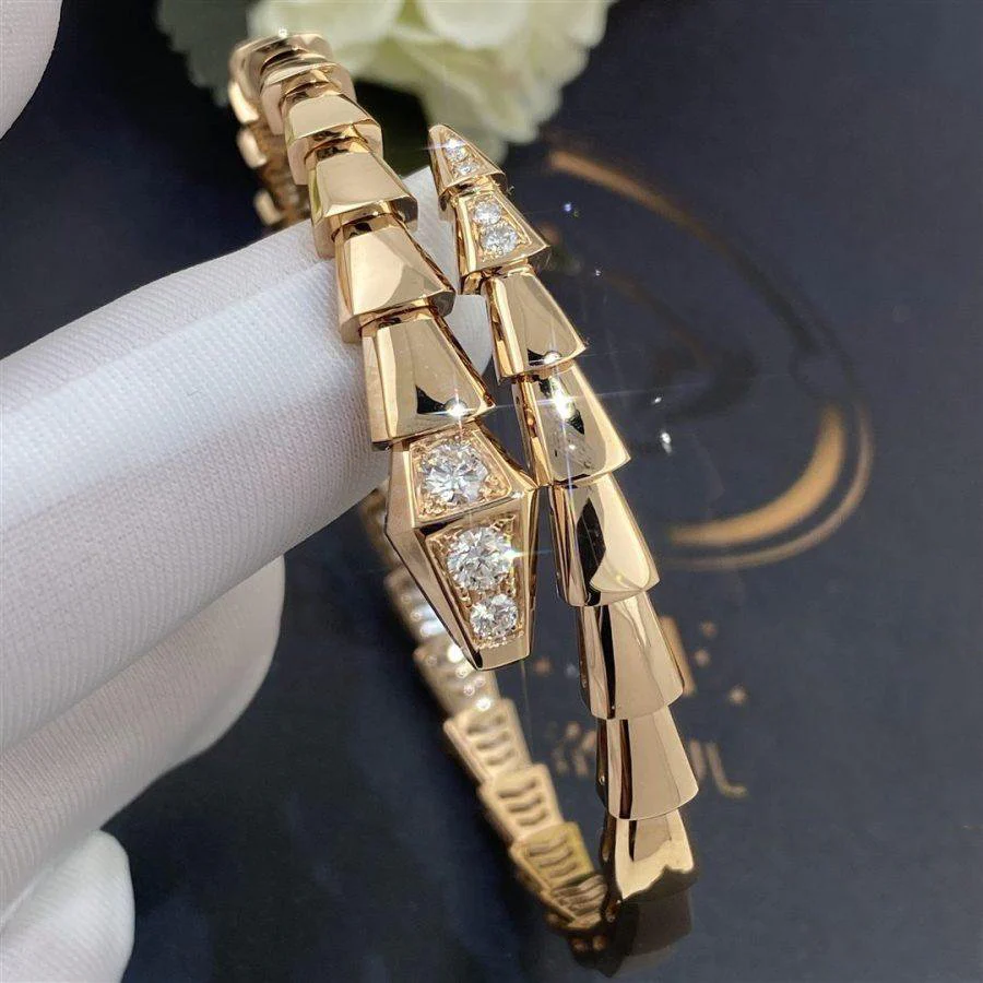 [BV]SERPENTI BRACELET DIAMONDS PINK GOLD