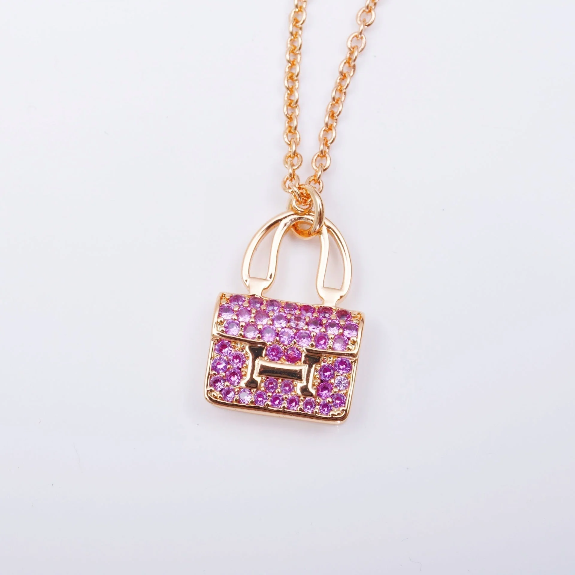 [Hmes]CONSTANCE PEDANT PURPLE DIAMOND NECKLACE