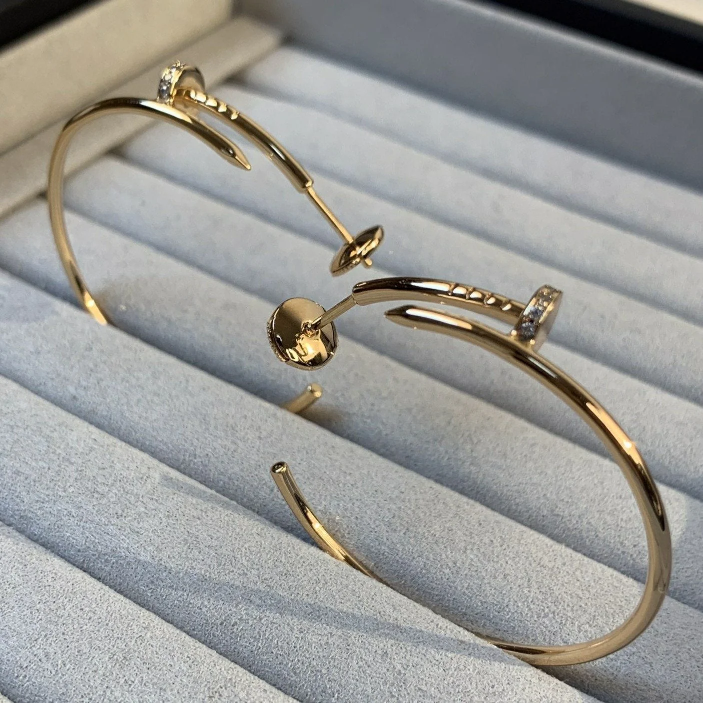 [CT]JUSTE EARRINGS GOLD DIAMONDS 1.8MM