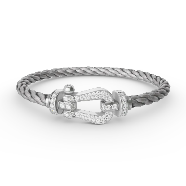 [FE]FORCE LARGE HORSESHOE FULL DIAMOND BRACELET SILVER