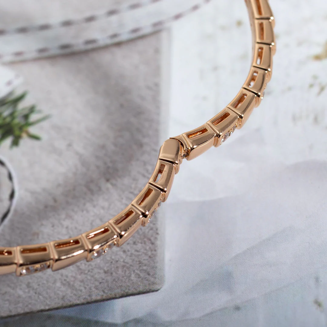 [BV]SERPENTI SMALL BRACELET PINK GOLD DIAMOND