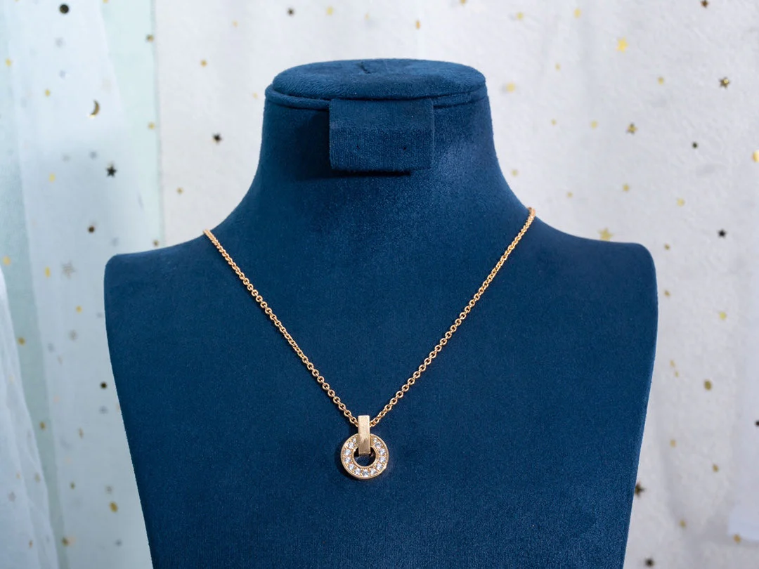 [BV]GARI NECKLACE PINK GOLD DIAMOND