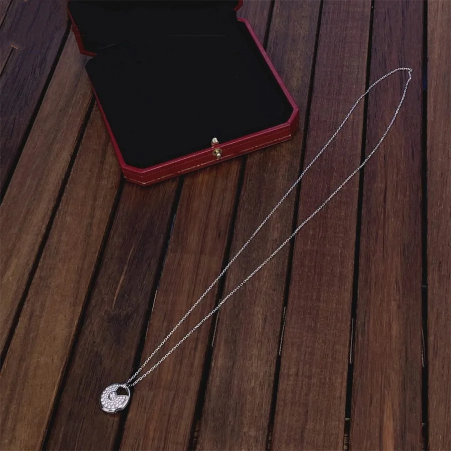 [CT]AMULETTE SILVER FULL DIAMOND NECKLACE