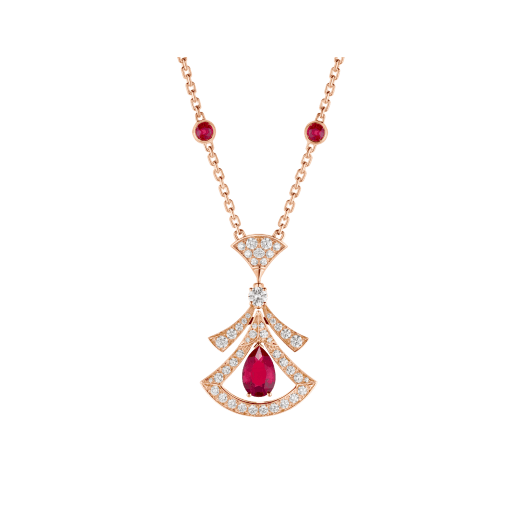 [BV]DREAM NECKLACE CARNELIAN DIAMOND PINK GOLD