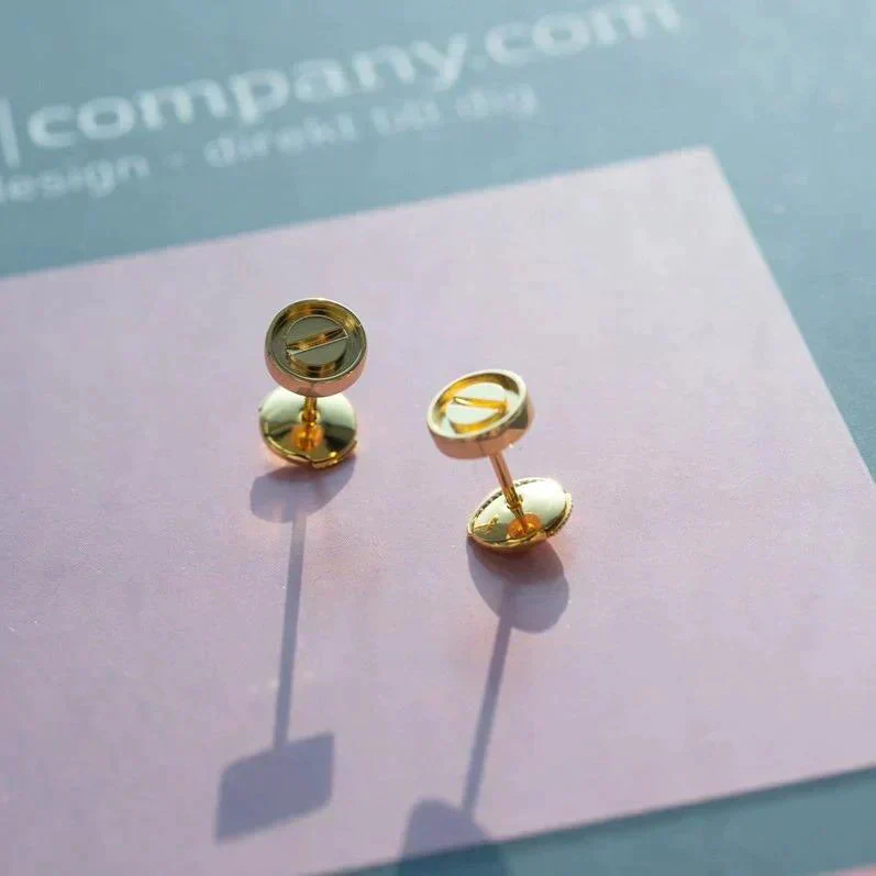 [Hmes]LOVE EARRINGS GOLD 10MM