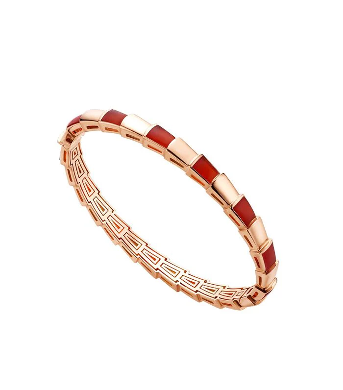 [BV]SERPENTI BRACELET PINK GOLD RUBELLITE