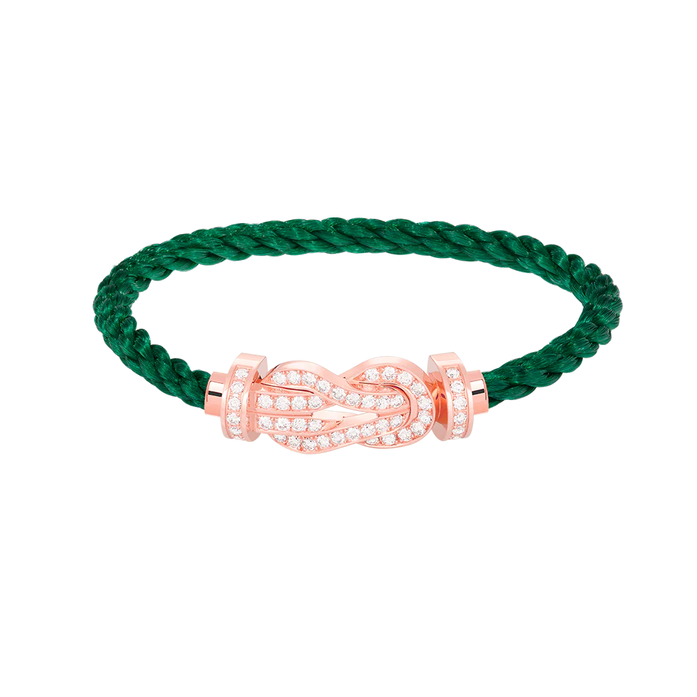 [FE]CHANCE LARGE 8 FIGURE BUCKLE FULL DIAMOND BRACELET ROSE GOLD