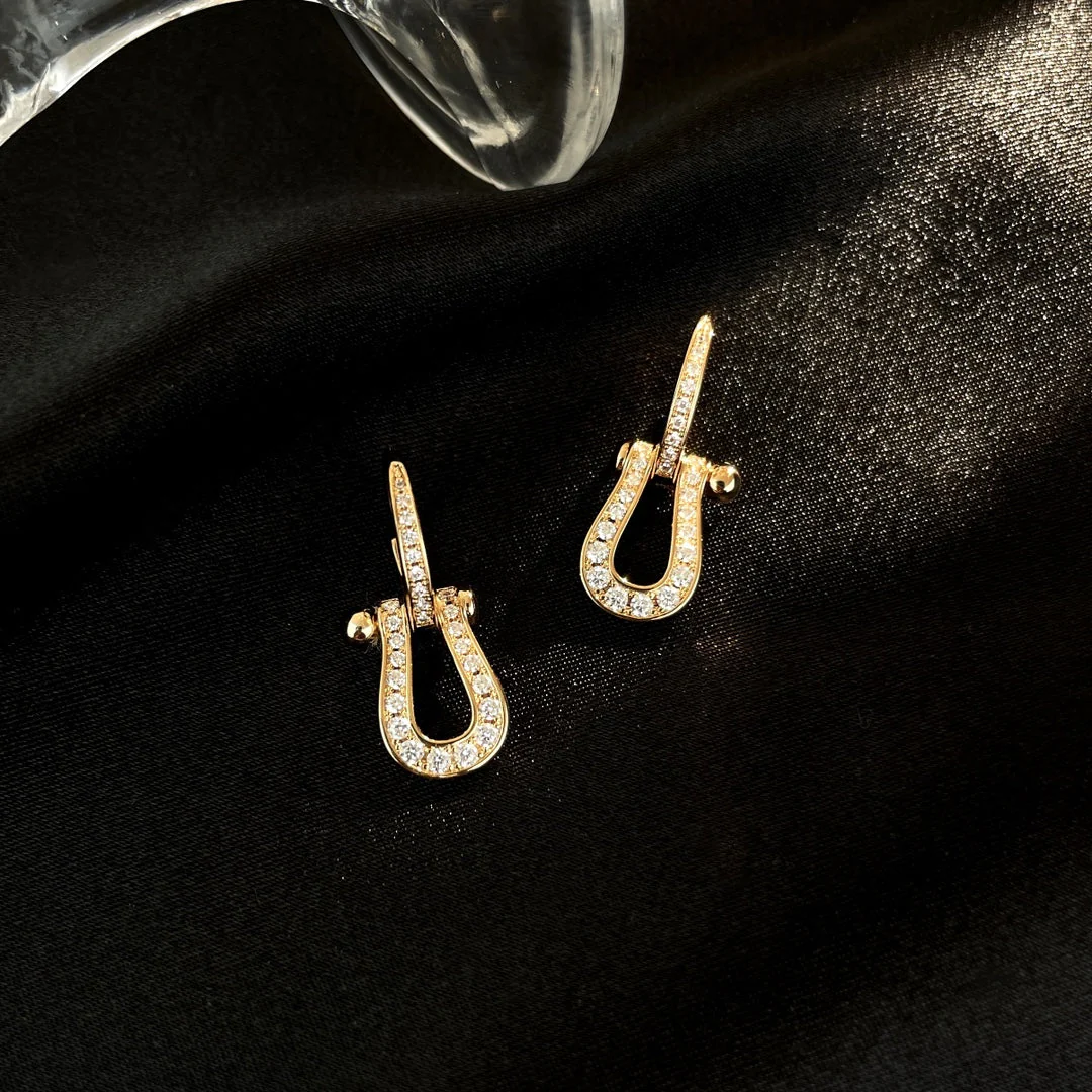 [FE]FORCE 10 FULL DIAMOND DROP EARRINGS MEDIUM MODEL