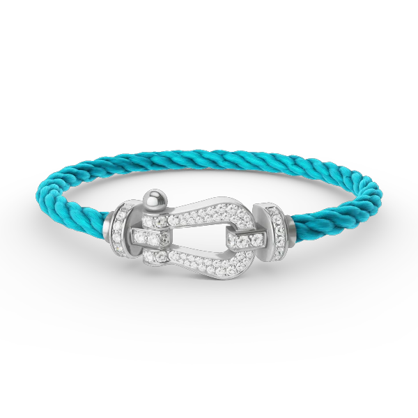 [FE]FORCE LARGE HORSESHOE FULL DIAMOND BRACELET SILVER