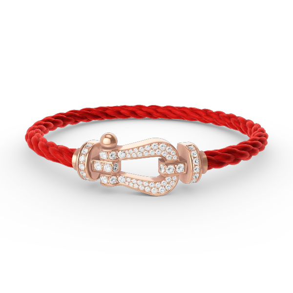 [FE]FORCE LARGE HORSESHOE FULL DIAMOND BRACELET ROSE GOLD