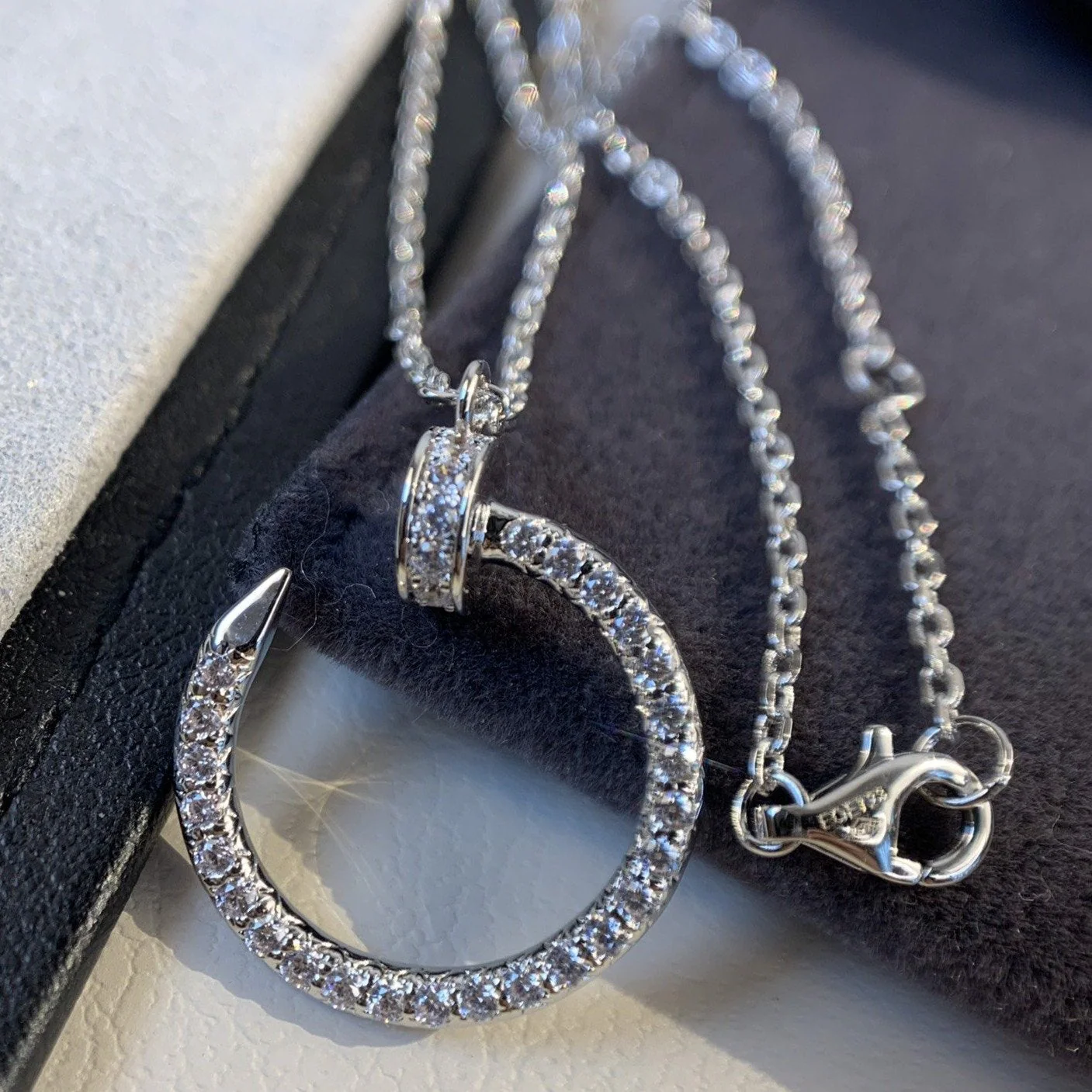 [CT]JUSTE NECKLACE SILVER DIAMONDS