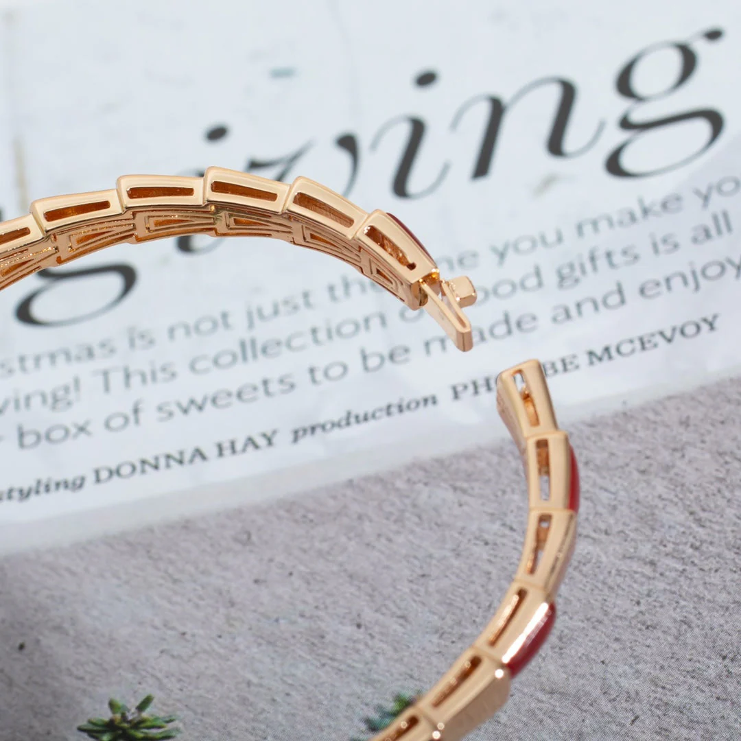 [BV]SERPENTI BRACELET PINK GOLD RUBELLITE