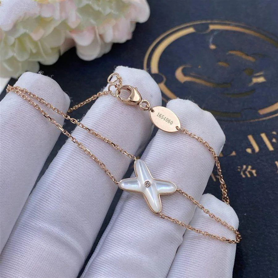 [CH]JEUX BRACELET WHITE MOP PINK GOLD 1 DIAMOND